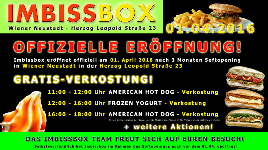 Imbissbox Eröffnung