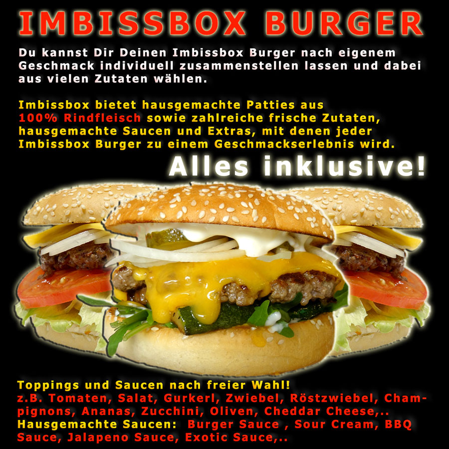 Imbissbox Burger